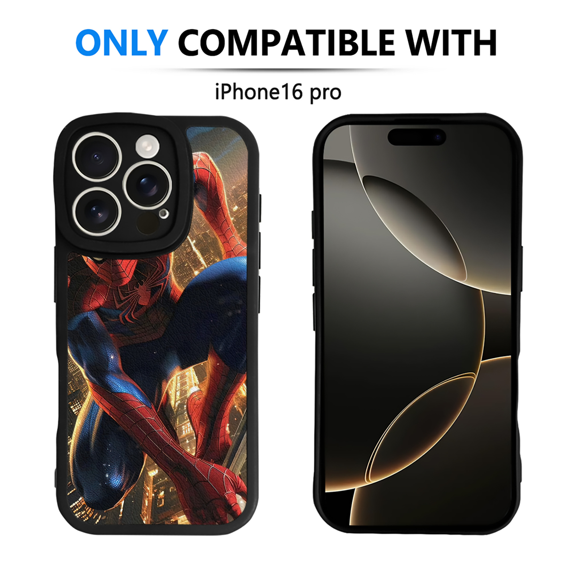 Spider Man スパイダーマン 【iPhone 16シリーズ対応】シリコンスマホケース（レザー調） 材質：シリコン